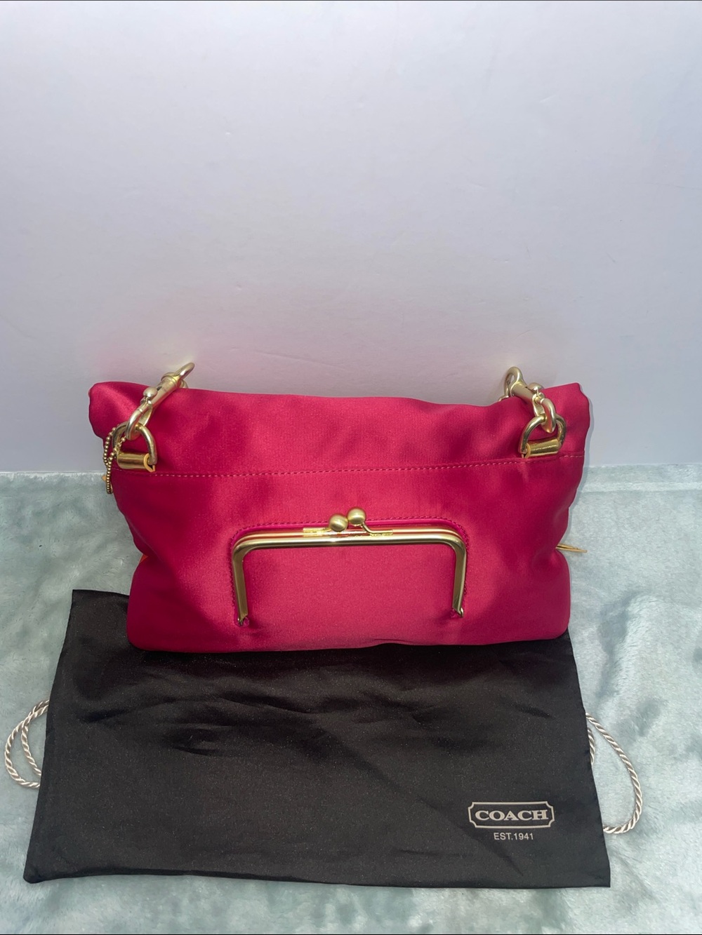 Coach ‘Amanda’ Satin Foldover Clutch - Picture 2 of 13